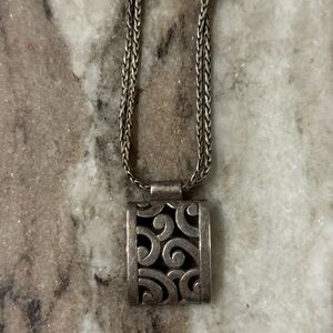 Elegant Brighton Silver Pendant Necklace